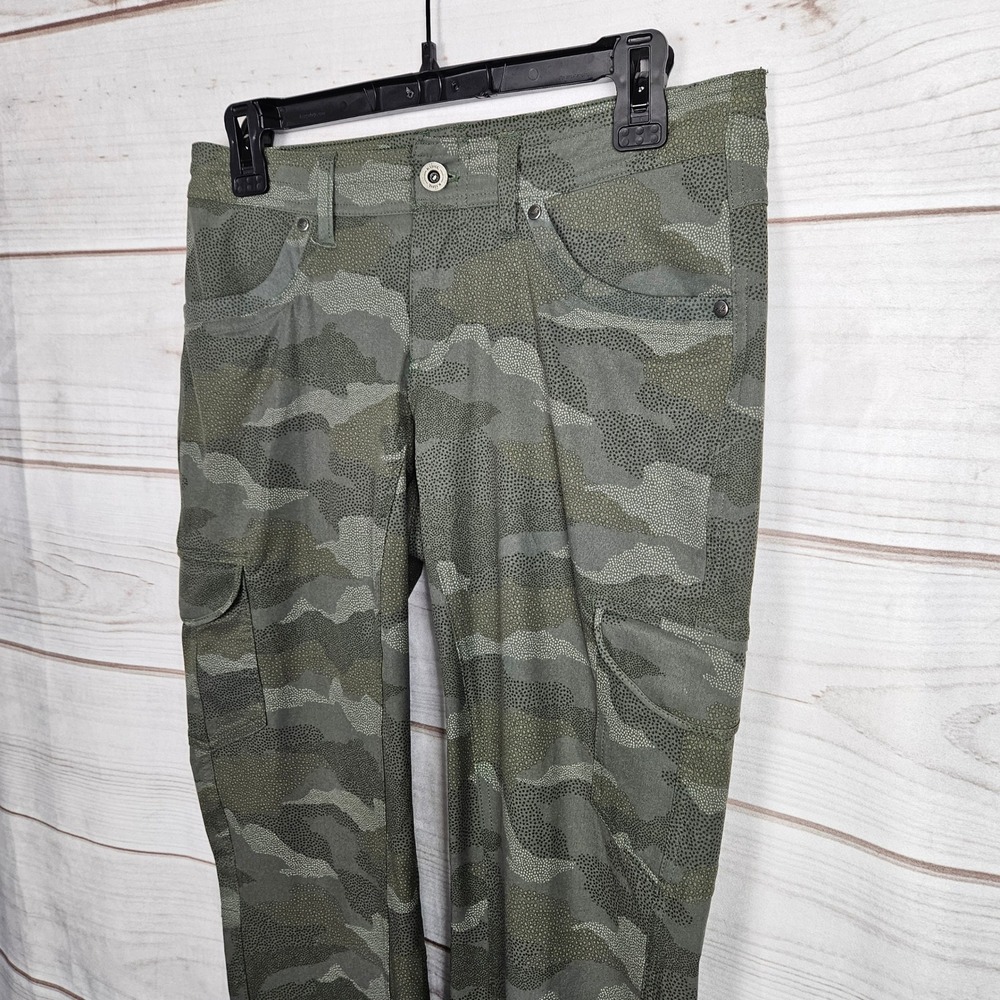 KUHL Splash Roll-Up Pants Womens 4 Reg Green Camo Dot Print Cargo Hiking Outdoor - Picture 5 of 14